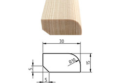Podlahová lišta smrk / borovice, 15x30 mm