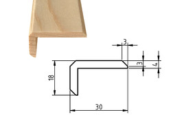 Rohová lišta vnější smrk / borovice, 18x30 mm